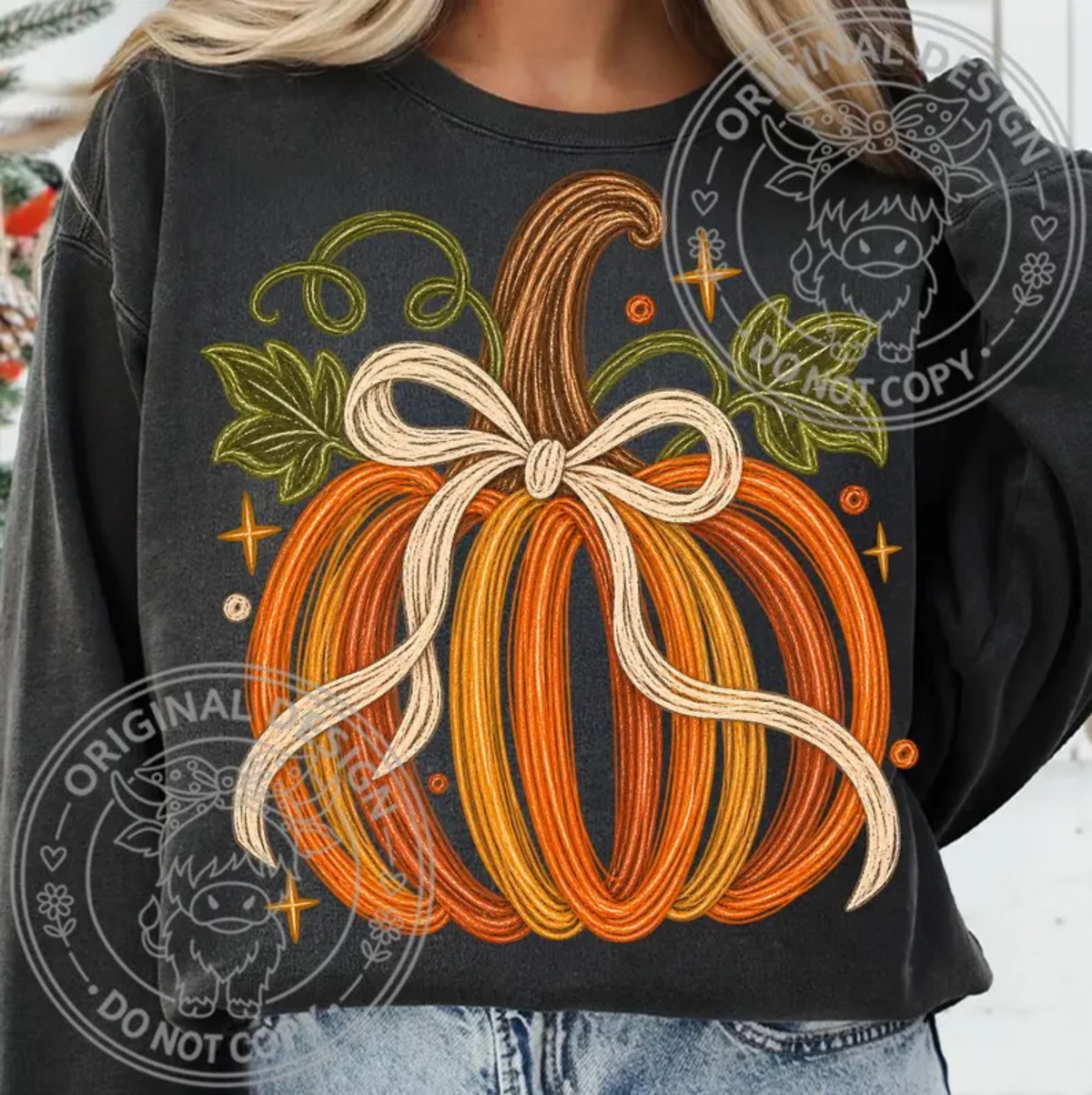 RTS PUMPKIN DRAWING DTF DIRECT TO FILM transfers ADULT 10.5X11.5