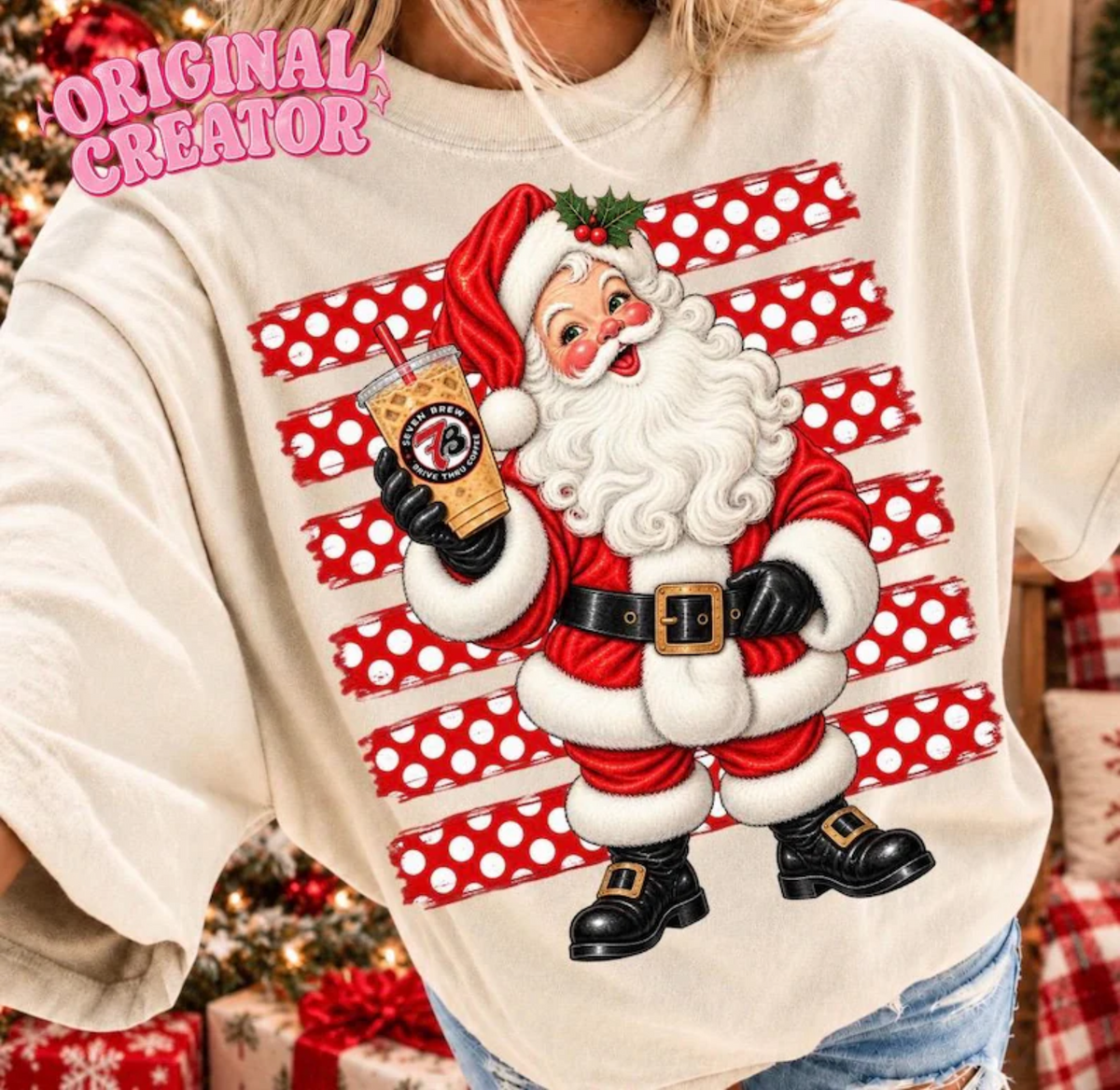 RTS SANTA 7 BREW DTF DIRECT TO FILM transfers ADULT 10.5X11.5