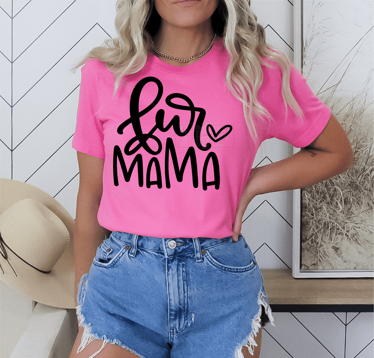 FOAM FUR MAMA heart SINGLE COLOR BLACK SCREEN PRINT TRANSFER ADULT DTF TRANSFERPRINT TO ORDER - Do it yourself Transfers