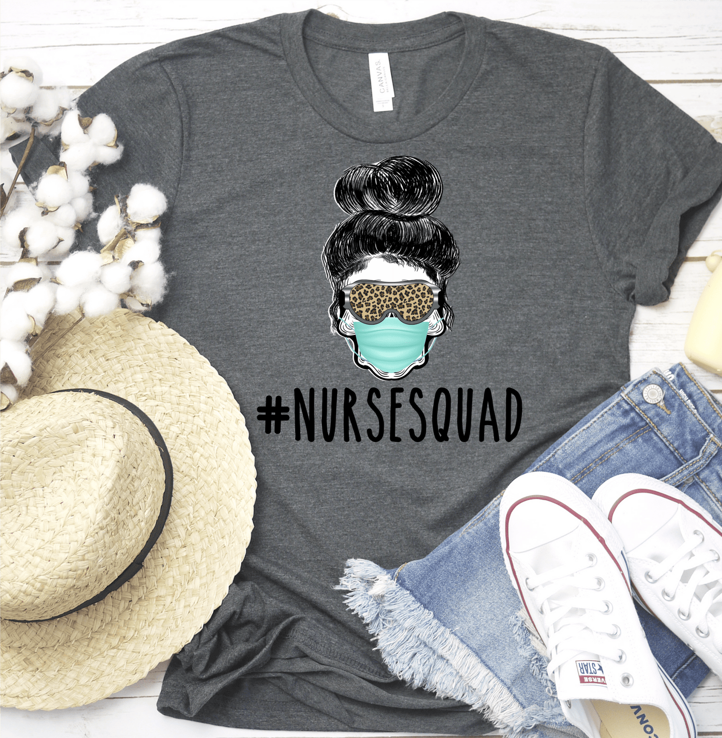 Nurse Squad Skull mask DTF TRANSFERSPRINT TO ORDER - Do it yourself Transfers