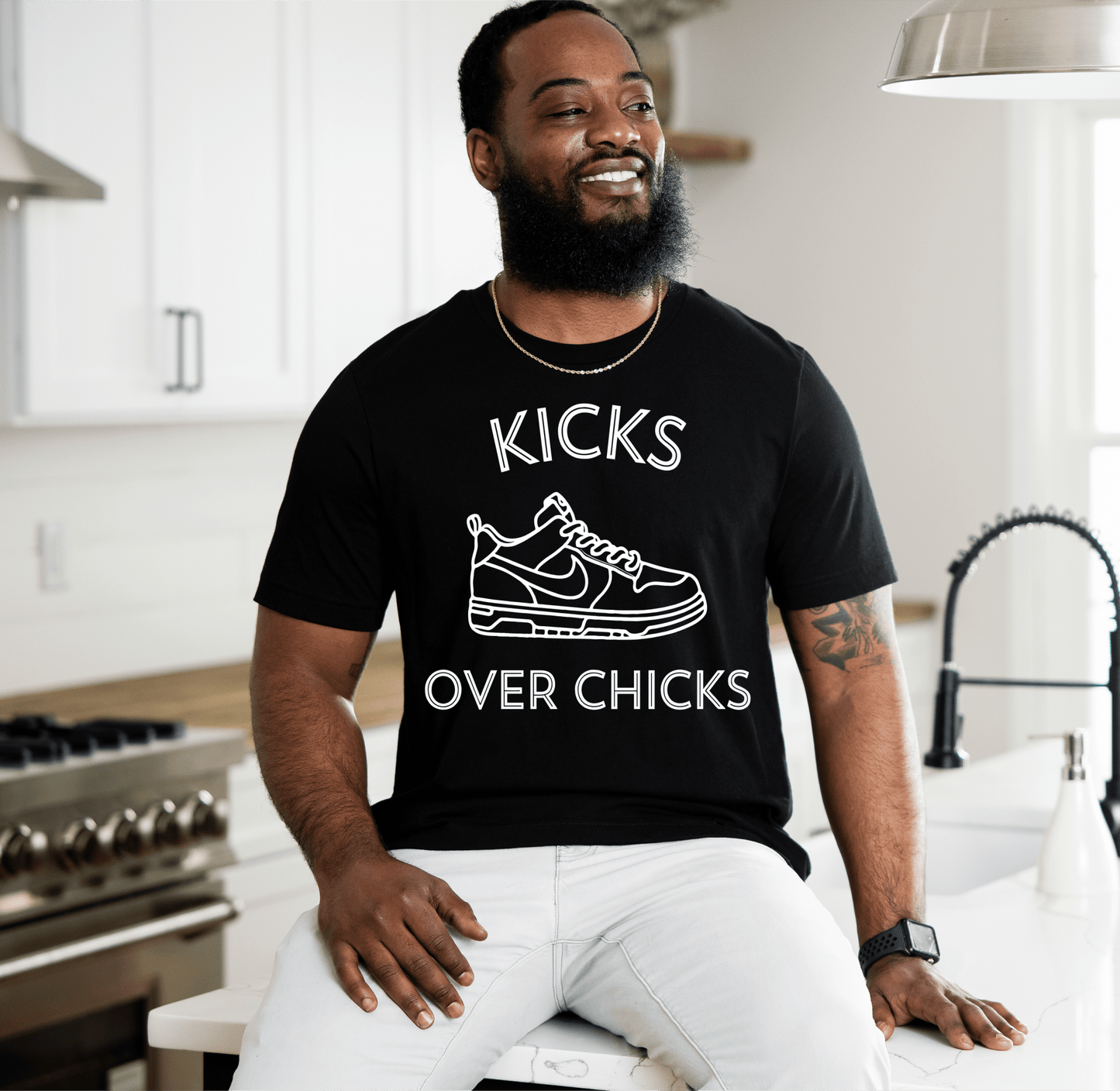 RTS KICKS OVER CHICKS shoe SINGLE COLOR WHITE Screen Print transfers size ADULT 10X12 - Do it yourself Transfers