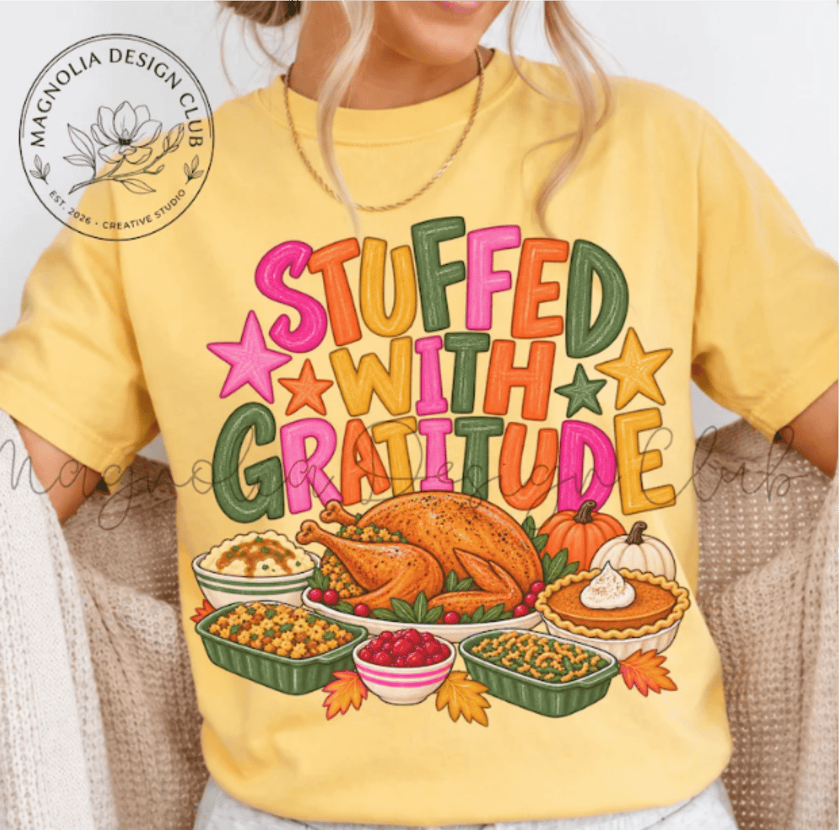 RTS STUFFED WITH GRATITUDE DTF DIRECT TO FILM transfers ADULT 10.5X11.5 - Do it yourself Transfers
