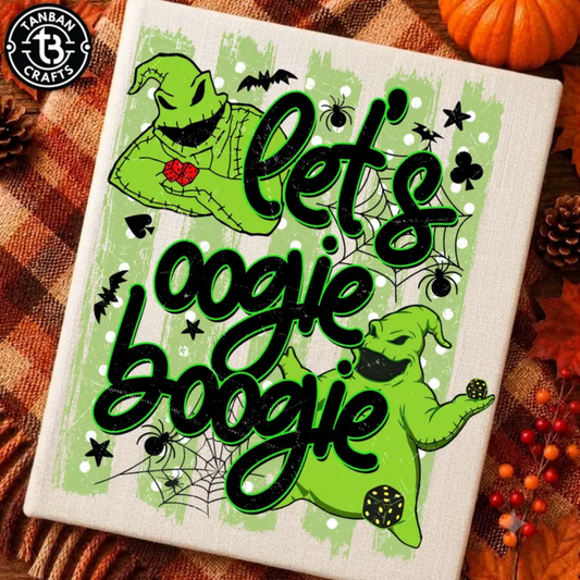 RTS LETS OOGIE BOOGIE HALLOWEEN DTF DIRECT TO FILM transfers ADULT 10X11.5