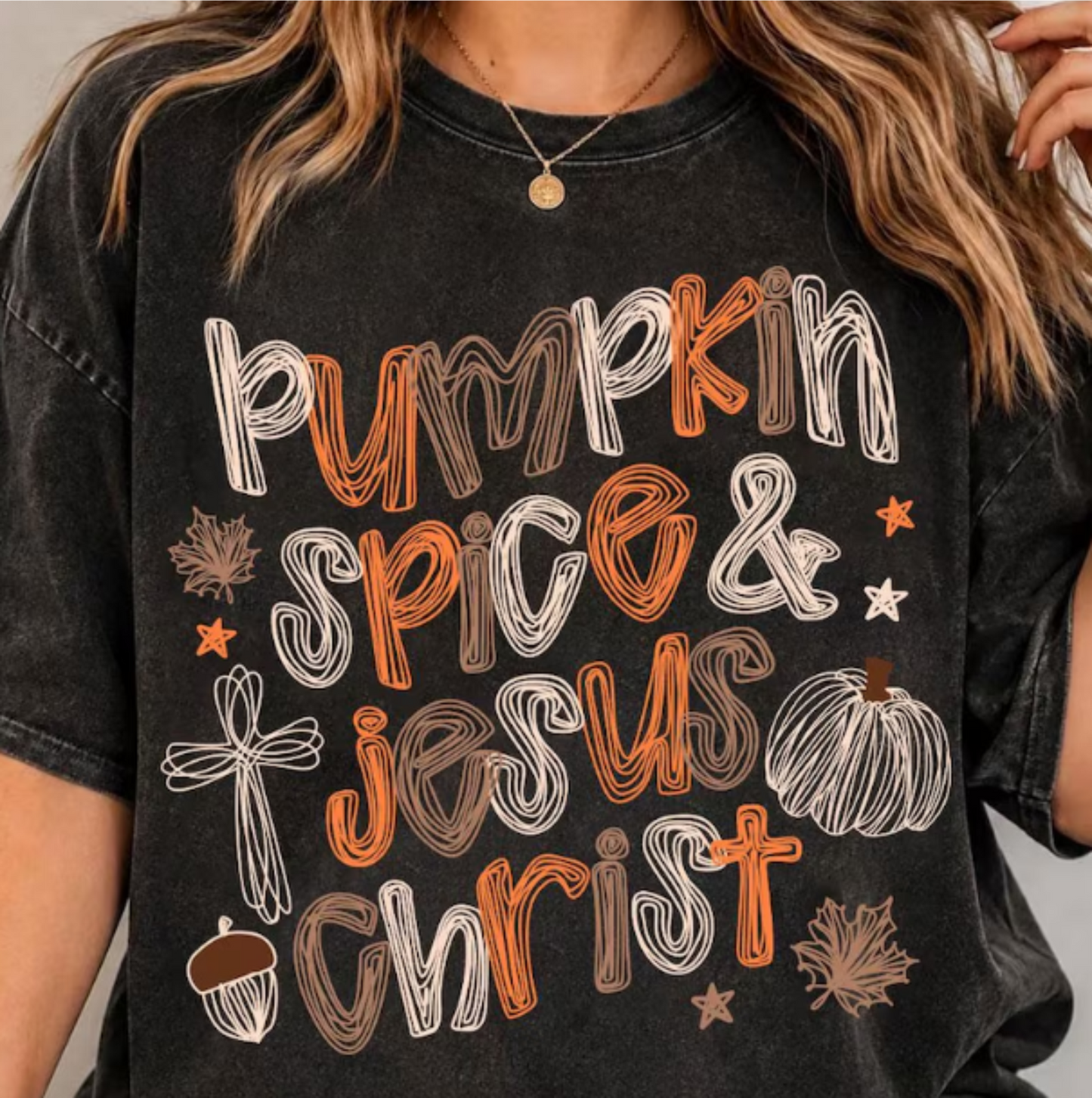 RTS PUMPKIN SPICE AND JESUS CHRIST DTF DIRECT TO FILM transfers ADULT 10.5X11.5