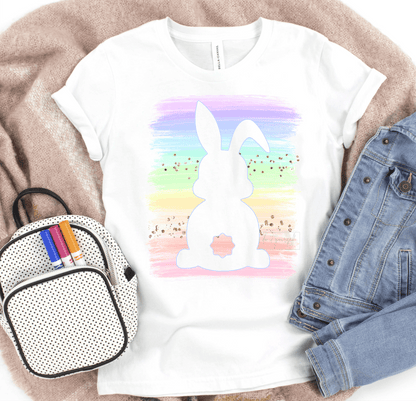 Bunny pastel colors Easter April size KIDS DTF TRANSFERPRINT TO ORDER - Do it yourself Transfers