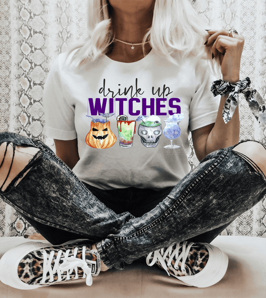 Drink up witches Halloween pumpkin size ADULT 8.5x11.5 DTF TRANSFERPRINT TO ORDER - Do it yourself Transfers