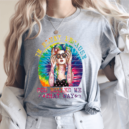 I'm blunt because GOd rolled me that way multi color size ADULT 12x10 DTF TRANSFERPRINT TO ORDER - Do it yourself Transfers