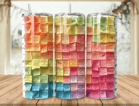 RTS Bitchy Affirmation 20 oz STRAIGHT SKINNY TUMBLER WRAP 9.6x8.3 - Do it yourself Transfers