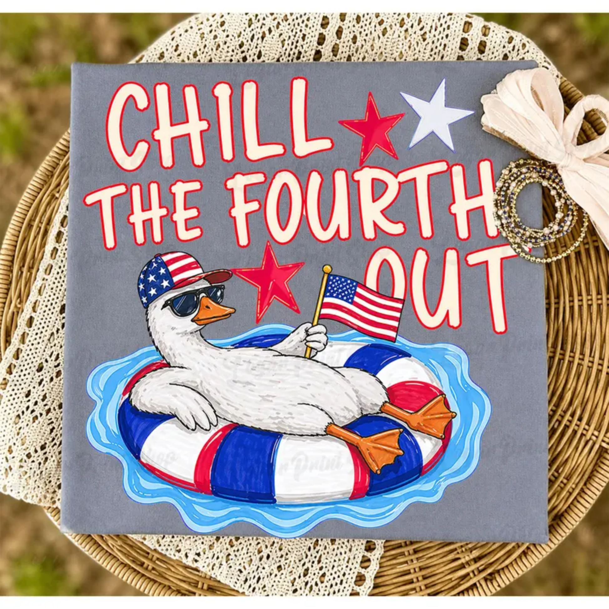 RTS CHILL THE FOURTH OUT GOOSE DTF DIRECT TO FILM transfers ADULT 10X11.5 - Do it yourself Transfers