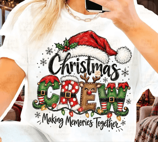 RTS CHRISTMAS CREW MAKING MEMORIES TOGETHER DTF DIRECT TO FILM transfers ADULT 10.5X11.5 - Do it yourself Transfers