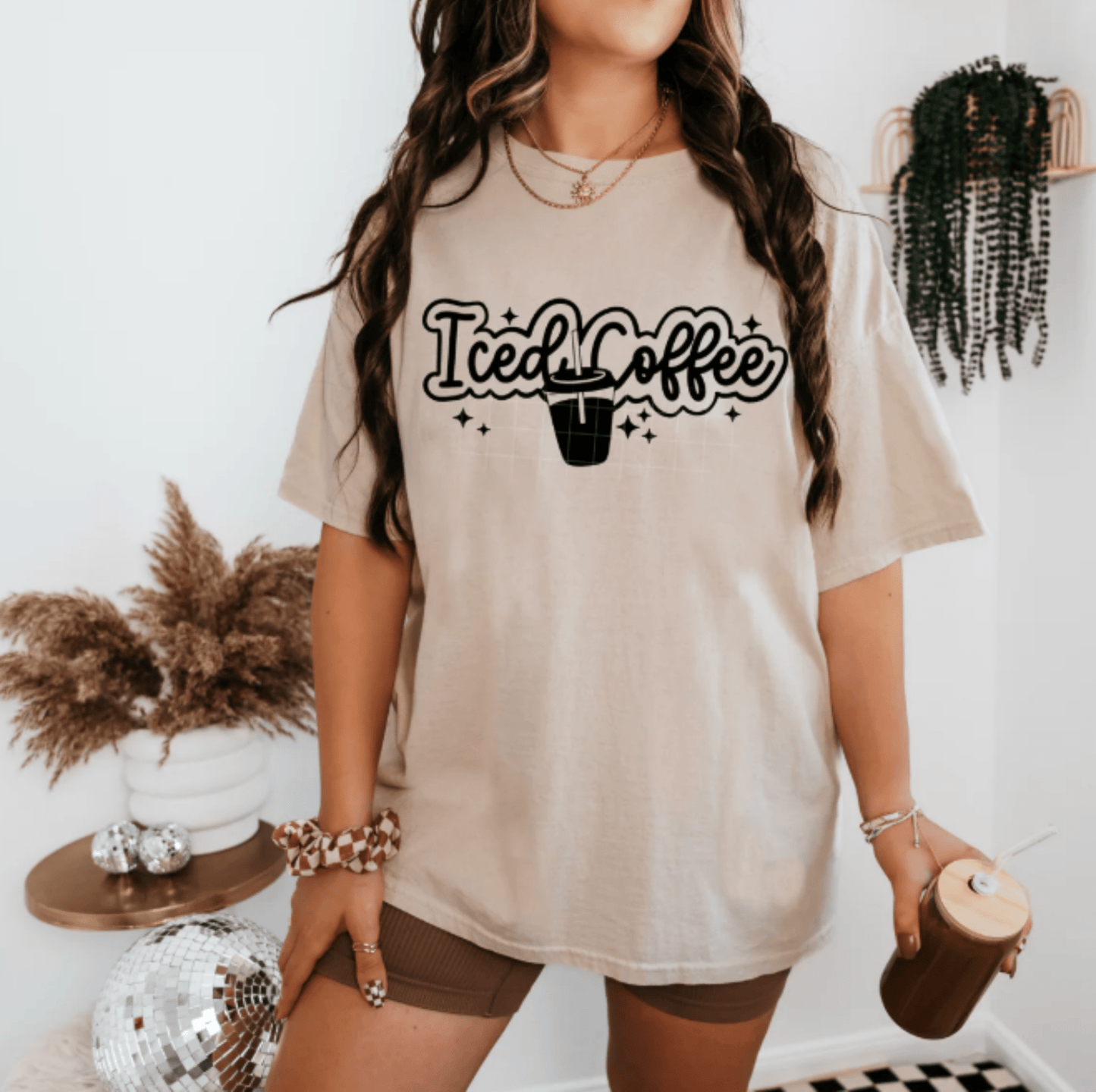 RTS ICED COFFEE CUP SINGLE COLOR BLACK SCREEN PRINT transfer ADULT 7X12 - Do it yourself Transfers