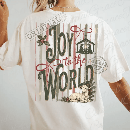 RTS JOY TO THE WORLD DTF DIRECT TO FILM transfers ADULT 10.5X11.5 - Do it yourself Transfers