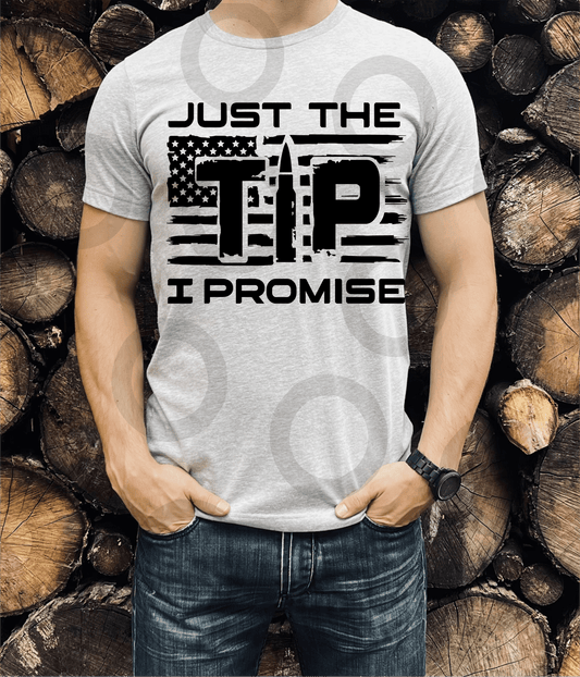 RTS Just the tip I promise Halloween SINGLE COLOR BLACK Screen Print transfers size ADULT 10X12 - Do it yourself Transfers