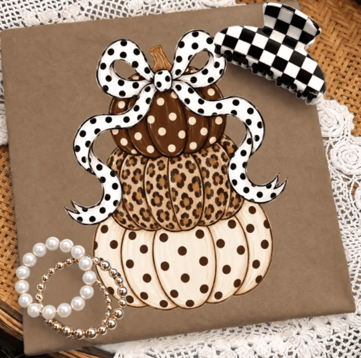 RTS PUMPKINS POLKA DOT DTF DIRECT TO FILM transfers ADULT 10.5X11.5 - Do it yourself Transfers