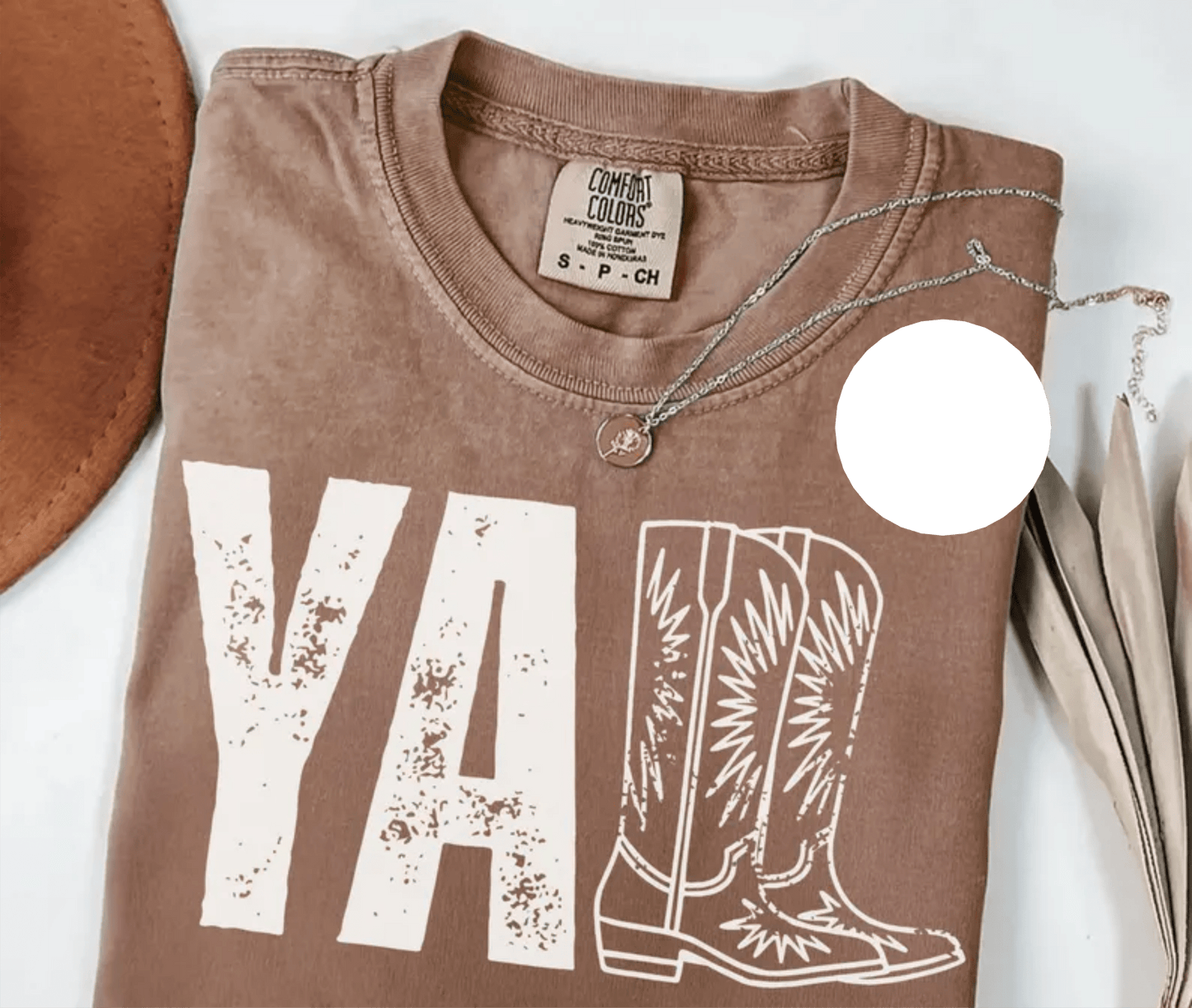 TRANSFER TUESDAY JULY 2ND YALL COWGIRL BOOTS WESTERN SINGLE COLOR WHITE Screen Print transfers size ADULT 9X12 - Do it yourself Transfers