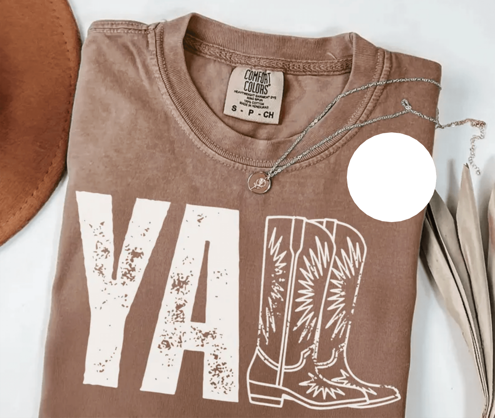 TRANSFER TUESDAY JULY 2ND YALL COWGIRL BOOTS WESTERN SINGLE COLOR WHITE Screen Print transfers size ADULT 9X12 - Do it yourself Transfers