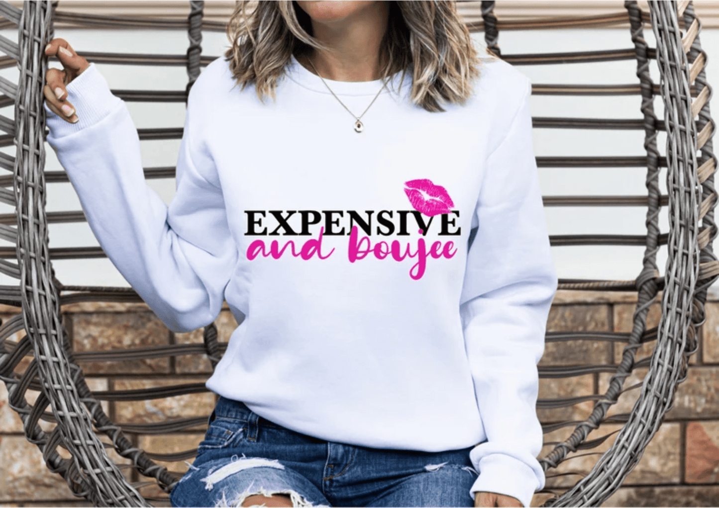 TRANSFER TUESDAY SHIPS MAR 5TH EXPENSIVE AND BOUJEE PINK MATTE THIN CLEAR FILM SCREEN PRINT TRANSFER ADULT 6X12 - Do it yourself Transfers
