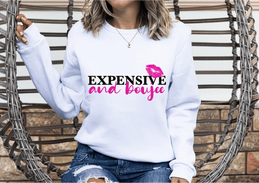 TRANSFER TUESDAY SHIPS MAR 5TH EXPENSIVE AND BOUJEE PINK MATTE THIN CLEAR FILM SCREEN PRINT TRANSFER ADULT 6X12 - Do it yourself Transfers