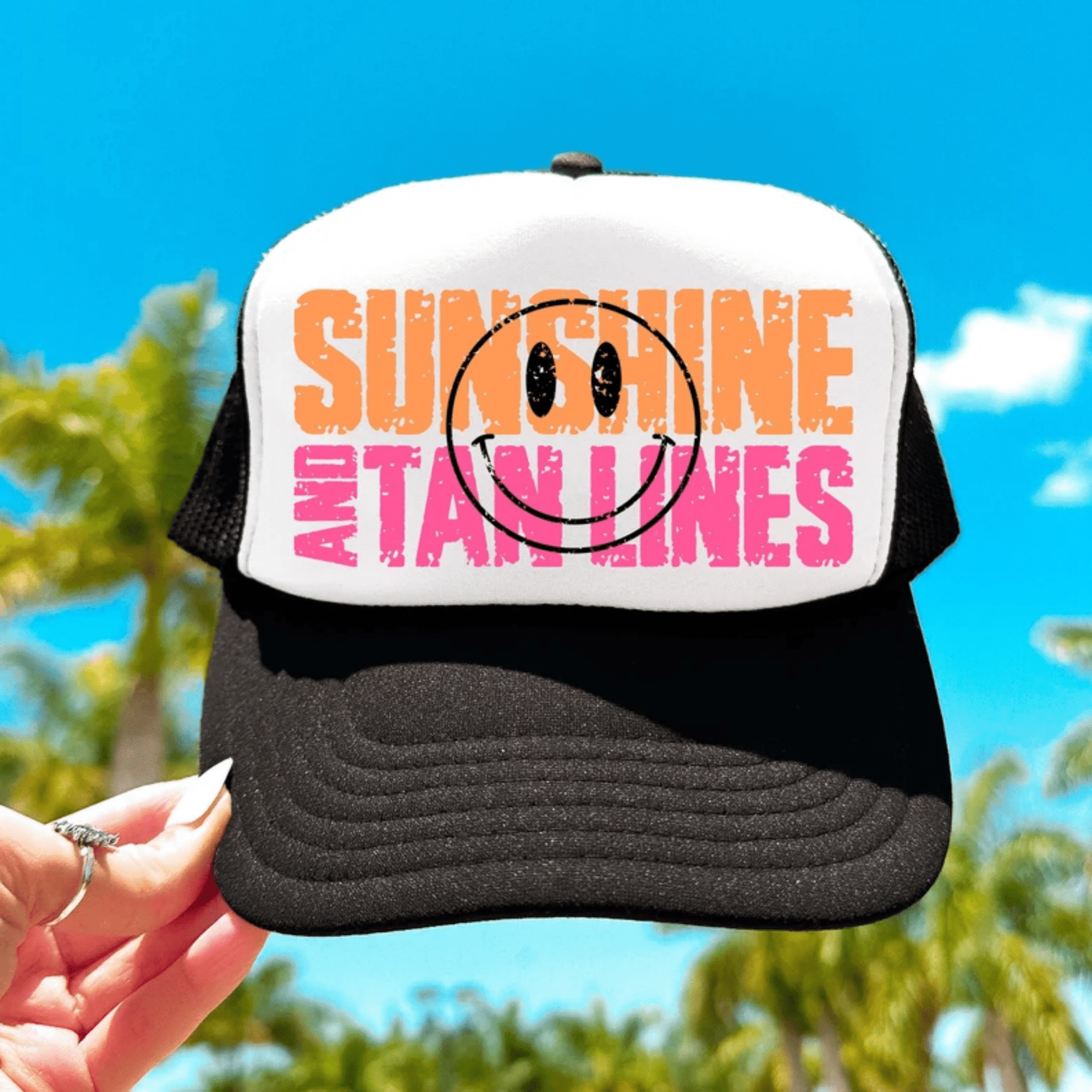 TRANSFER TUESDAY SUNSHINE AND TAN LINES SUMMER DTF DIRECT TO FILM transfers HAT - Do it yourself Transfers