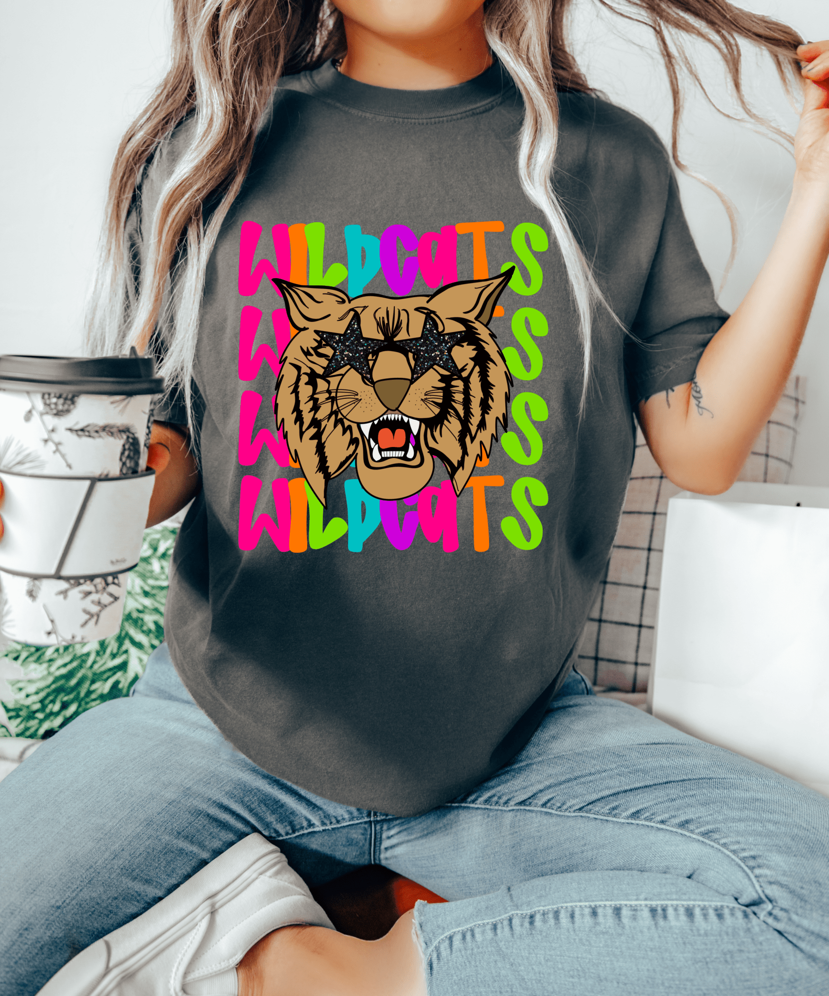 WILDCATS stars multi color DTF size ADULT DTF TRANSFER PRINT TO ORDER - Do it yourself Transfers
