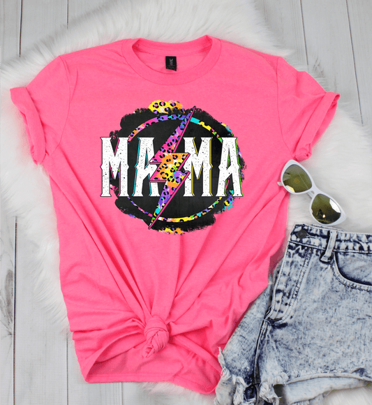 Mama lighting bult leopard rainbow DTF TRANSFER PRINT TO ORDER 80 - Do it yourself Transfers